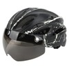 Magnetic Suction Protective Helmet with Goggles/Light for Mountain Bike Road