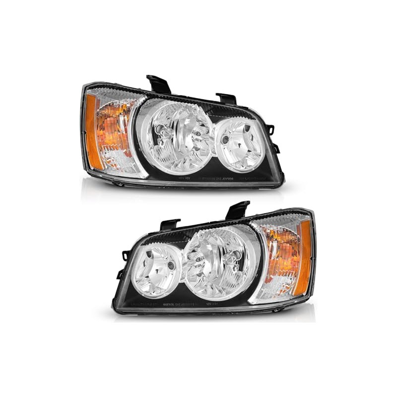 Vizotae Headlights with High/Low Beam Bulbs for 2001-2003 Toyota Highlander