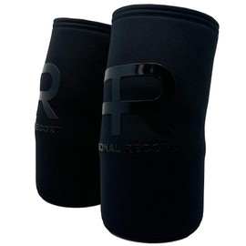PR Personal Record Mangas de rodilla premium para levantamiento de pesas, levantamiento de potencia y entrenamiento de fuerza, rodilleras de neopreno 