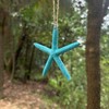 Atpxdk 12pcs Blue Artificial Resin Starfish Ornaments for Christmas Tree,