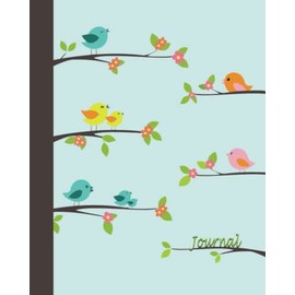  Journal: Singing Birds 8x10 - LINED JOURNAL - Writing journal with blank lined pages
