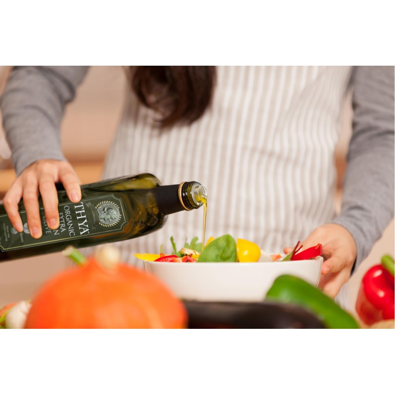 USDA Organic Extra Virgin Olive Oil by THYA, First Cold