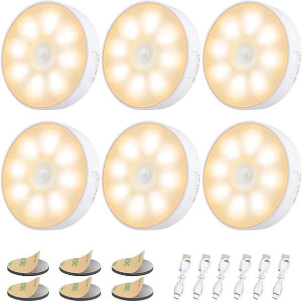 ELECGO Luces con Sensor de Movimiento para Interiores 6PCS, 8