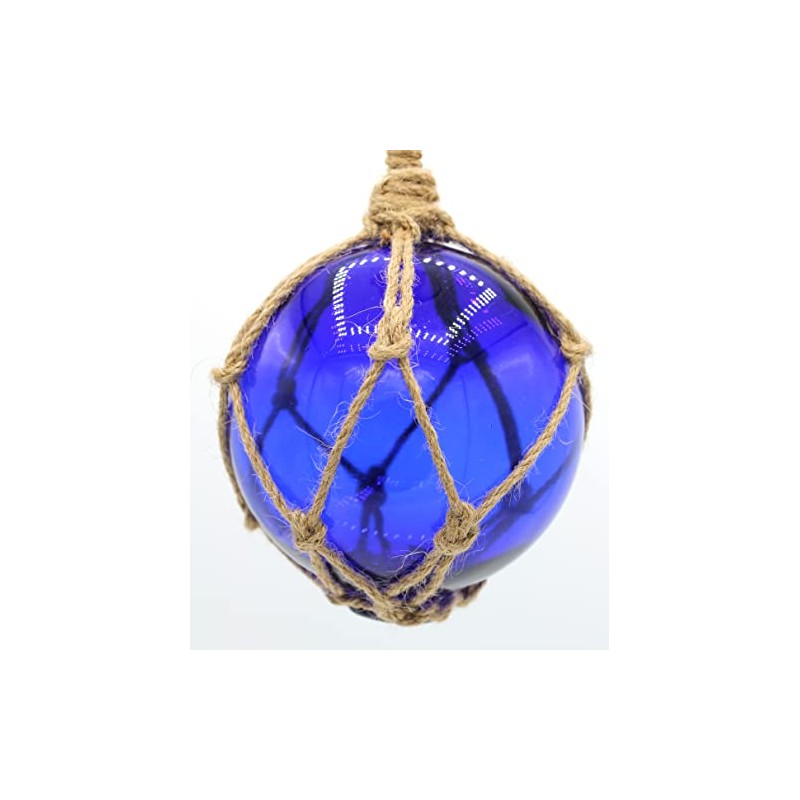 Fischer Balls Glass & Rope/Sisal Twine – Blue