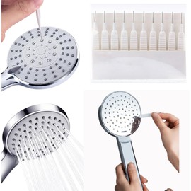 NIPOGEAR Small Brushes for Cleaning Small Parts，Multifunctional Shower Hole Nozzle Cleaning Brush, Rosette Gap Clearing Small Brush，crevice Cleaning Tool (100PCS,White)