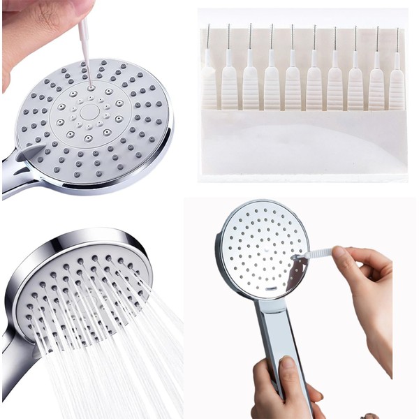 NIPOGEAR Small Brushes for Cleaning Small Parts，Multifunctional Shower Hole Nozzle