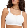 Champion Women's Spot Comfort Full Support Sports Bra, White, 36DD