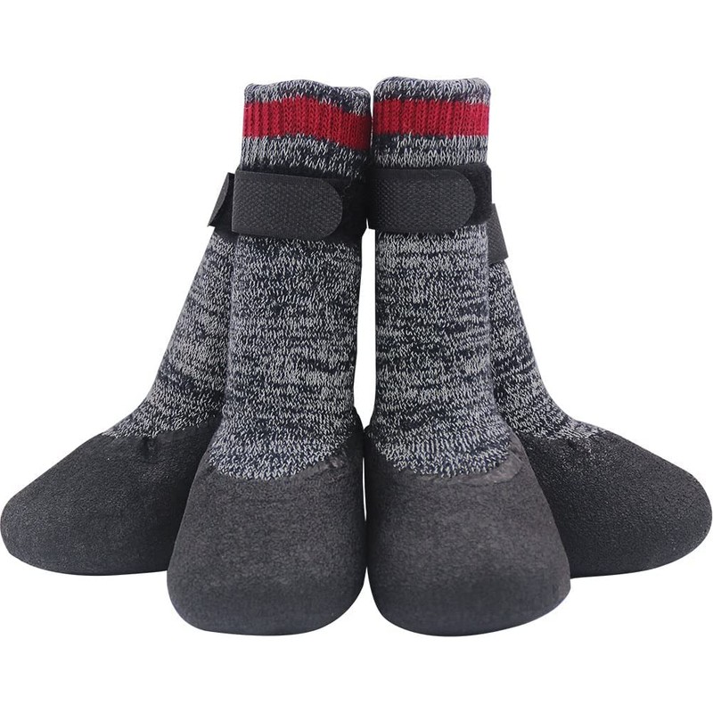 Mihachi Dog Socks Rubber Sole Paw Protectors with Straps Traction