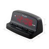 Sharp Digital Alarm Clock, SHARP, Midnight Black, Easy Controls, Red