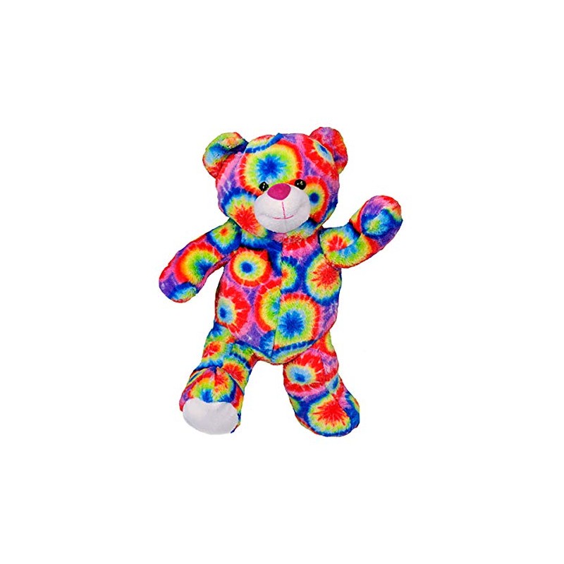 Cuddly Soft 16 inch Stuffed Tie Dye Teddy Bear -