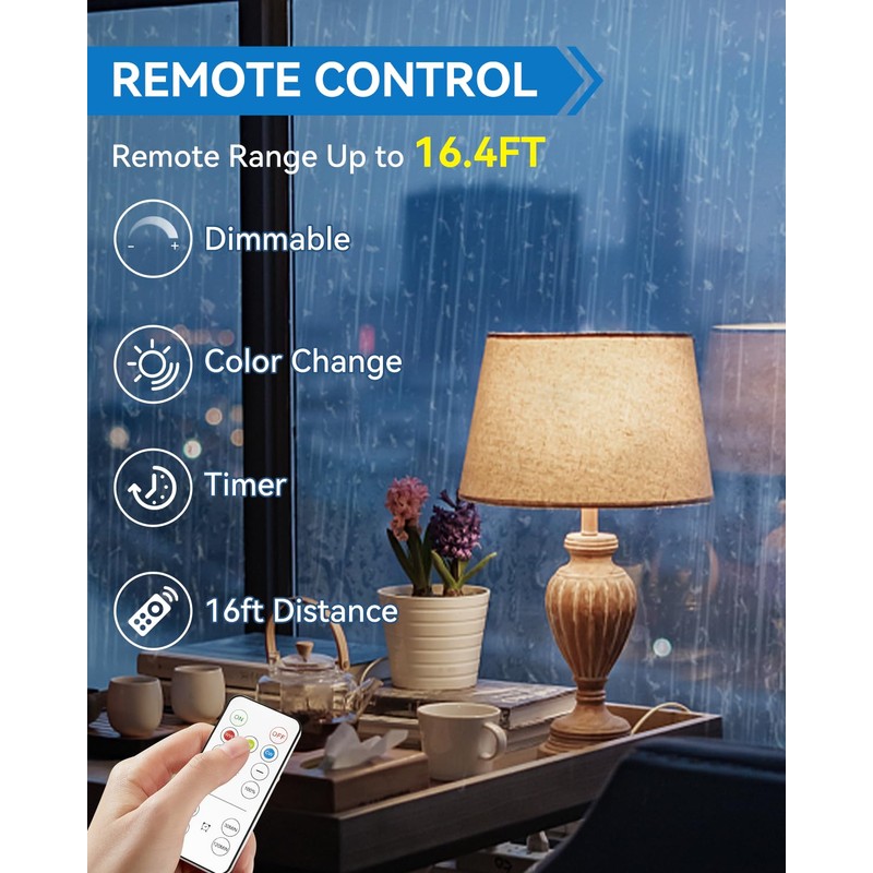 Solar & USB Rechargeable Light Bulbs With Remote + Touch