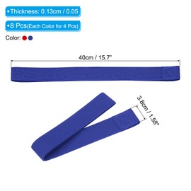 PATIKIL Towel Bands, 6 Pack Stretchable Towel Clips Cruise Essentials Windproof Beach Towel Straps for Beach Cruise Pool Chairs, Blue, Red