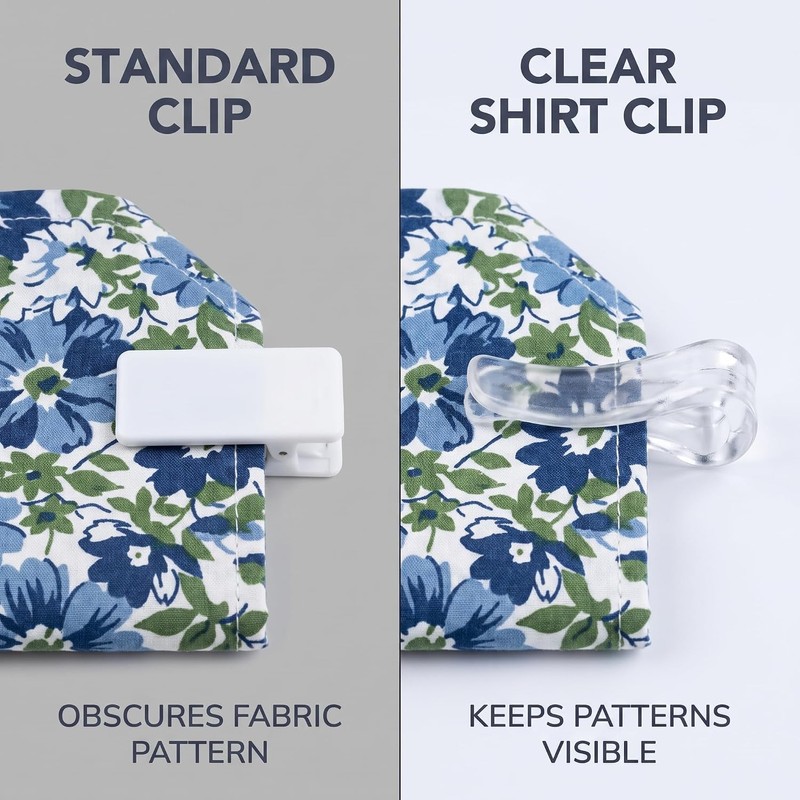 100Pcs Transparent U Shaped Plastic Alligator Clips Shirts Folding Clips