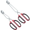 HINMAY Stainless Steel Scissor Tongs 10-Inch and 12-Inch Set, Set