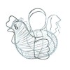 APOLLO THE HOUSEWARES BRAND Chr Basket Hen for Eggs, Multi-Colour,