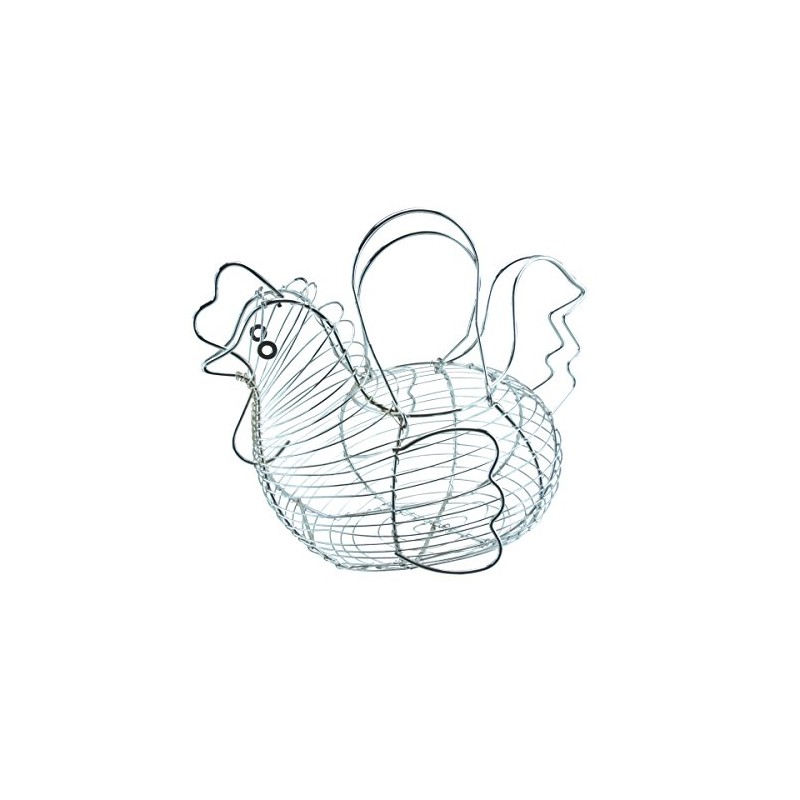 APOLLO THE HOUSEWARES BRAND Chr Basket Hen for Eggs, Multi-Colour,