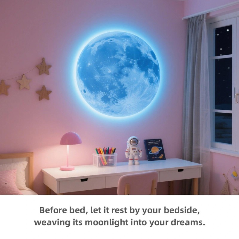 Glow in The Dark Stars and Moon Wall Decals for