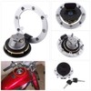 Fuel Cap Cover, Aluminium Fuel Cap Lock with Key Motorcycle