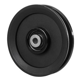 Luwint 4.5” Bearing Pulley Wheel, Pulley Replacement Home Gym System Equipment Parts Cable Machine (1Pcs Black)