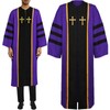 Priest Costume Adult Church Christian Cross Robe Men Women Pastor