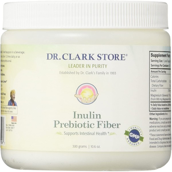 Dr. Clark Inulin Powder (FOS), 300 gm - Prebiotic Soluble