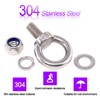 8Pcs 304 Stainless Steel M16 Male Thread Lifting Ring Eye