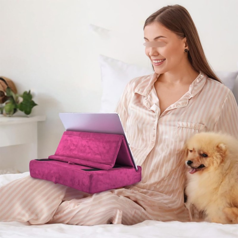 ieron Tablet Reading Cushion, Triangular Notebook Stand, Tablet Cushion Stand,