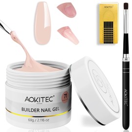 Aokitec Aufbaugel – Hartgel für Nägel Große Kapazität, Aufbaugel Für Gelnägel, Nagelfestigungsgel für Nagelverlängerung Nail Art Maniküre U V Builder Nagelgel für Nagelstudio A002