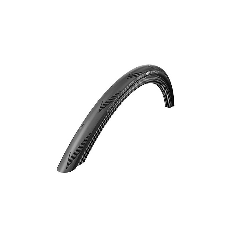 SCHWALBE One Tire - 700 x 25, Clincher, Plegable, Negro,
