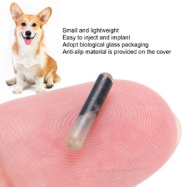 Okuyonic Pet Microchip, ISO11784 / 85 Normas internacionales Microchip Tag Glass Pet Microchip con 10 Piezas para manejo de Animales para identificación de Perros de Trabajo
