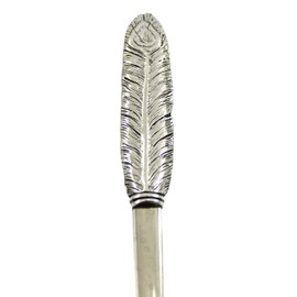 Cavagnini, Elegant Stainless Steel Pewter Letter Opener with Gift Box (Feather)