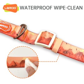 LaRoo Waterproof Dog Collar Heavy Duty PVC Pet Collars for Training, Cool Design & Pull Resistance Neckband for Pool Party Beach Outdoor Playing