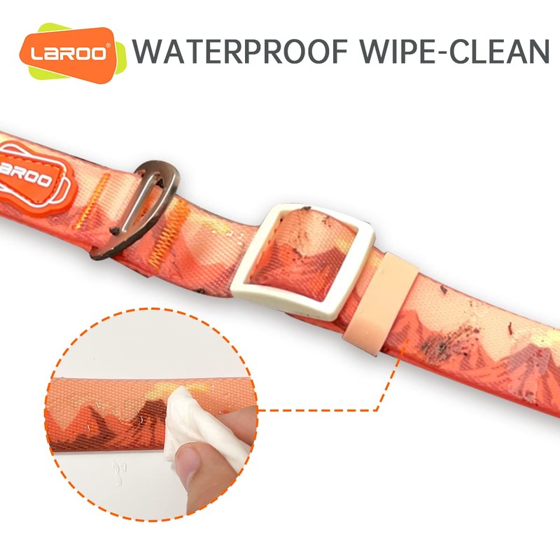 LaRoo Waterproof Dog Collar Heavy Duty PVC Pet Collars for
