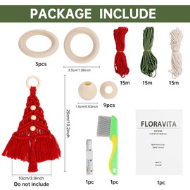 Macrame Kit for Beginners with Step-by-Step Video Tutorials Christmas Tree Craft Starter Kit for Adults Kids DIY Wall Hanging Art Decor Festive Activity Unique Gift Xmas Gift
