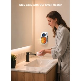 Brightown Wall Plug In Heater 450W, Portable Outlet Heater with Remote, Clear LED Display, Small Wall Heaters for Indoor Use with Adjustable Thermostat and 12H Timer for Bathroom Room Office