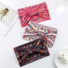 Aceorna Boho Headbands Wide Knotted Hairbands Stretch Printed Head Bands