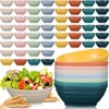 Gejoy 64 Pcs Unbreakable Cereal Reusable Wheat Straw Lightweight Bowls