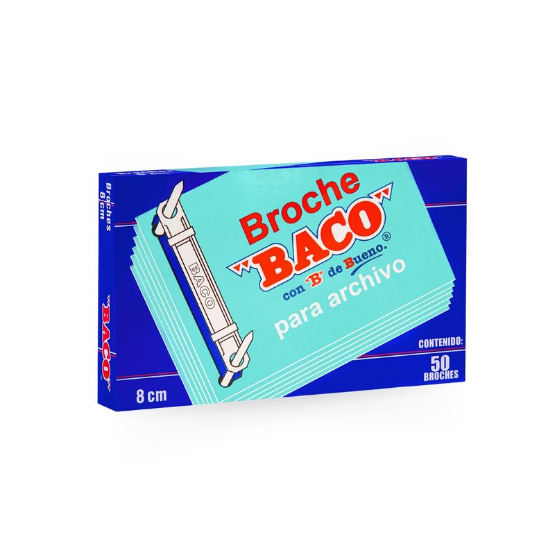 Baco | Broche Metálico Baco para Archivar Documentos - Caja