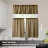 Valea Home Burlap Tier Curtains for Kitchen Rustic Tan Rod