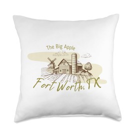 Fun Bad Geography Weird Humor Funny Country Farm Fort Worth Bad Geography Stupid Joke Throw Pillow, 18x18, Multicolor