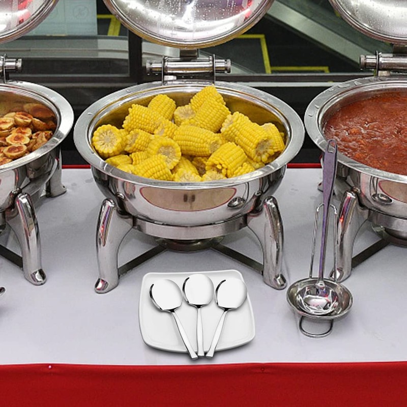 Dehouse 6-Piece Large Stainless Steel Serving Spoons, Buffet Serving Spoon