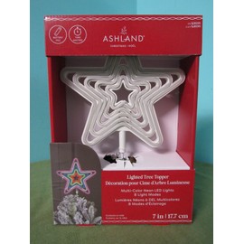 Ashland Multi Colored Star Lighted Tree Topper Christmas Decoration 8 Light Mode