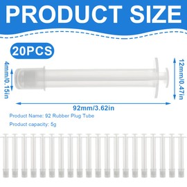 Tomedeks 20 PCS 5G Suppository applicator, Vaginal applicator, Lube applicator Syringes