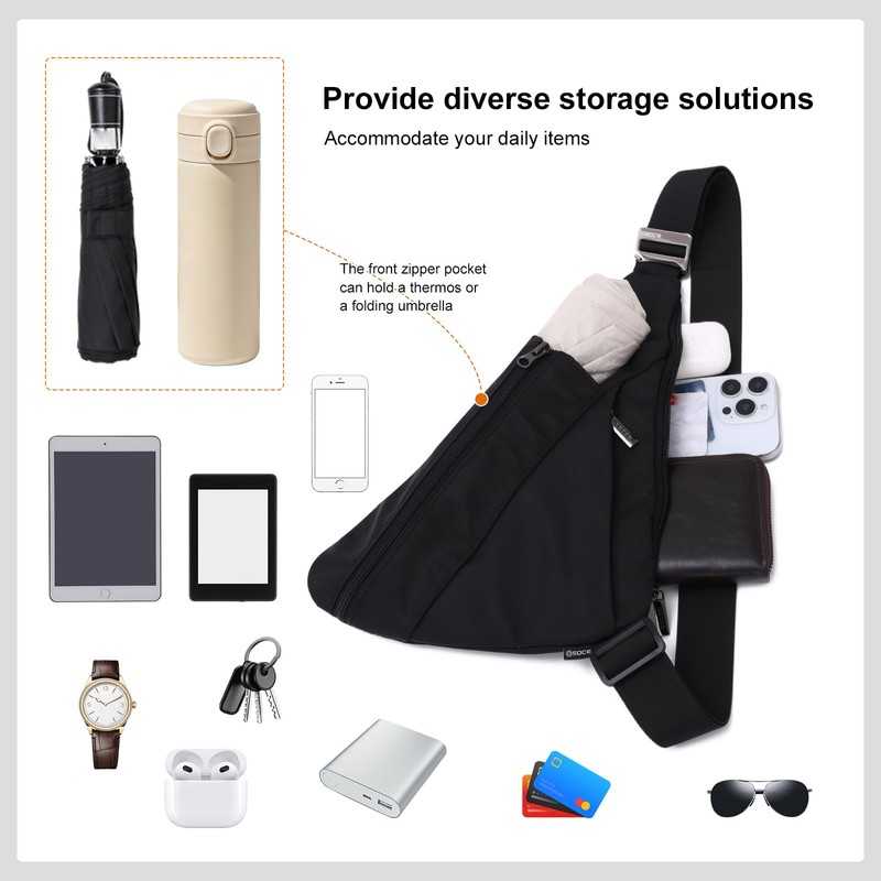 KUANG! Crossbody Bag for Men RFID Sling Backpack Chest Shoulder