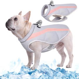 Kuoser Cooling Vest for Dogs, Adjustable & Reflective Cooling Vest Dog for Hot Summer Day, Sun Protection Dog Cooling Vest Cool Dog for Outdoor Activities Hiking Walking