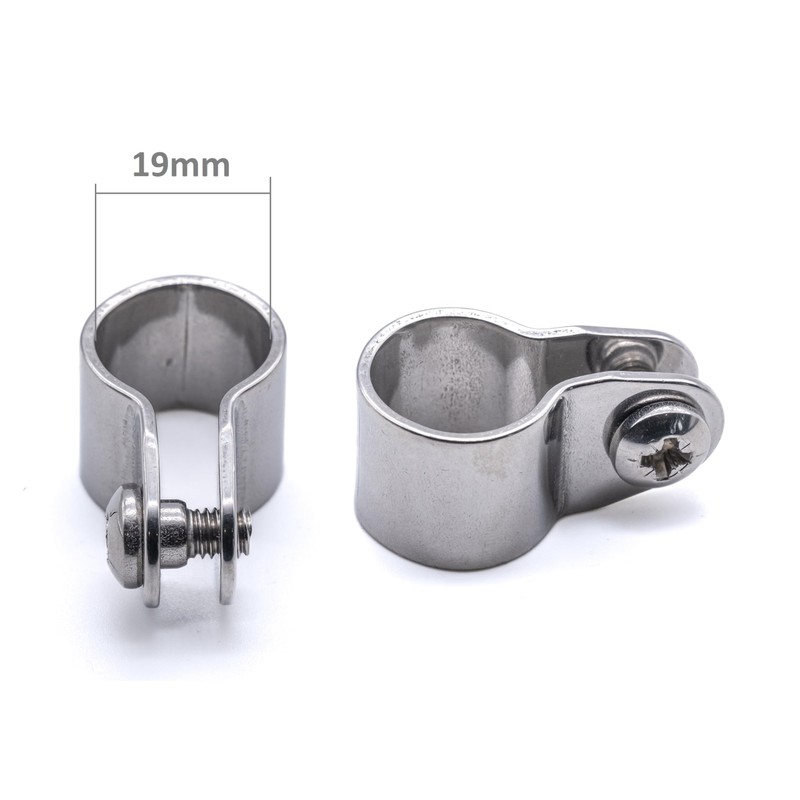 2PCS Boat canopy slide clamp bimini sprayhood fitting 19mm
