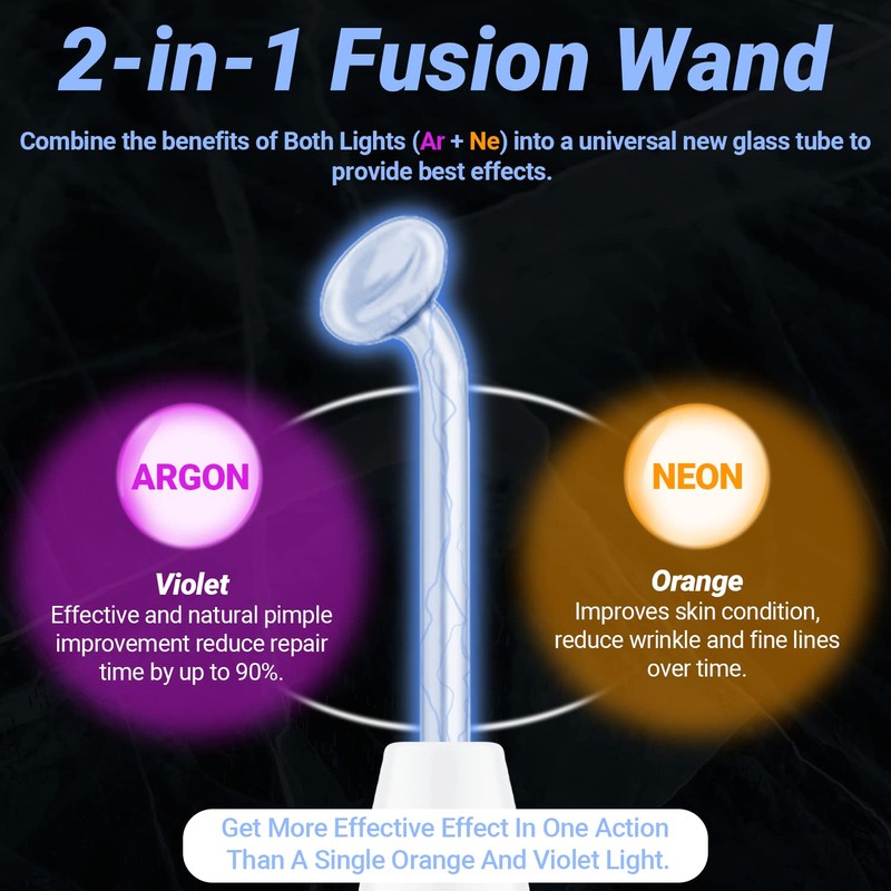 High Frequency Facial Wand - UUPAS Portable Handheld 4 in