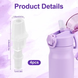 PEUTIER 4pcs Water Bottle Mouthpiece Replacement for BJPKPK Insulated Water Bottle, Silicone Water Bottle Bite Valve Replacement Parts Compatible with BJPKPK 18 Oz 25 Oz Insulated Water Bottle