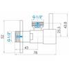 Matte Black Brass 1/2" x 1/2" BSP Toilet Hose Valve