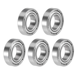 TOP-VIGOR 5Pcs S6800ZZ Deep Groove Ball Bearings, Z2 10mm x 19mm x 5mm Double Sealed Industrial Bearings, Chrome Steel Skateboard Bearings for Electrical Instrument Equipment